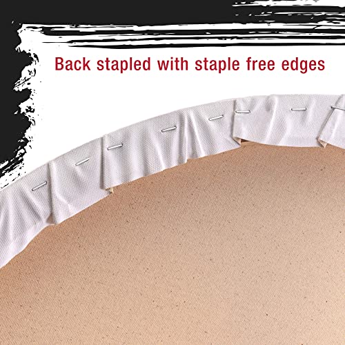 U.S. Art Supply 30 inch Diameter Round Gallery Depth 1-1/2" Profile Stretched Canvas 2-Pack - Acrylic Gesso Triple Primed 12-Ounce 100% Cotton U.S. Art Supply