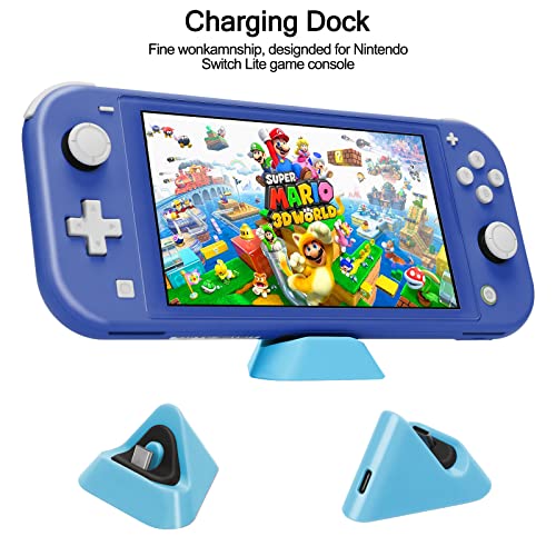 Switch Lite Accessories Bundle, Kit with Carrying Case,TPU Case Cover with Screen Protector,Charging Dock,Playstand, Game Card Case, USB Cable, - WoodArtSupply