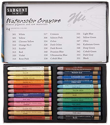 Sargent Art 22-1124 24 Premium Watercolor Crayons - WoodArtSupply