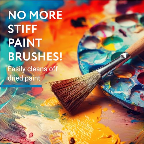 [2 Pack] Paint Brush Cleaner & Restoring Liquid - Water-Based Oil Paint Brush Cleaner Solvent - USA Made Brush Cleaner Acrylic Paint Remover - IMPRESA