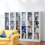 IRONMIX 72" Tall Metal Storage Cabinet with 5 Adjustable Shelves and Acrylic Doors for Home and Office IRONMIX