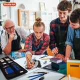 Drawing Kit, Shuttle Art 52 Pack Drawing Pencils Set, Professional Drawing Art Kit with Sketch Pencils, Graphite Charcoal Sticks, Drawing Pad in Shuttle Art