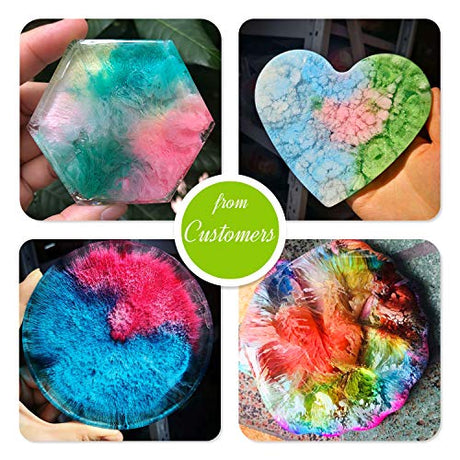 Alcohol Ink Set - 12 Vibrant Colors Alcohol-Based Ink for Epoxy Resin Art, Resin Petri Dish Making - Concentrated Alcohol Paint Color Dye for Resin DecorRom