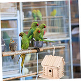 VOSAREA 2pcs Birdcage Birds Hut Bed Artificial Bird Craft Bird House Bird Sleeping Bed Wild Bird House Bird Home Birdhouse Outside Birds Cages VOSAREA