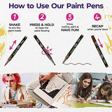 PINTAR Glitter Pens for Adults and Kids - Glitter Stylus Pens Fine Point - Fine Tip Paint Pens - Acrylic Glitter Markers - Acrylic Paint Pens for PINTAR