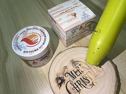 Burning Scorch Paste,Wood Burning Paste, Wood Burning Gel, with Heat Gun for Craft On Wood, Canvas, Fabric, Garden Flag,Denim 1 Pack Burning Scorch Paste