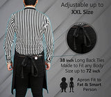 RUVANTI Work Aprons for Men/Women with Pockets - Adjustable up to XXL - Professional Grade Durability - Black Apron for Barber, Chef, BBQ, Kitchen, RUVANTI