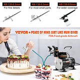 VEVOR Airbrush Kit, Professional Airbrush Set with 1/5 HP Compressor & 3 Airbrushes, Airbrushing System Kit with Multi-Purpose Dual-Action Gravity VEVOR