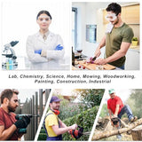 Honmein 2-Pack Safety Goggles, Anti-Fog Lab Goggles, Over Glasses Safety Glasses for Chemistry Lab, Mowing, Woodworking, Painting, Construction, Honmein