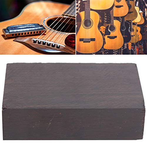 Black Ebony Lumber Blank, DIY Handicraft Wood Handle Musical Instruments Accessories, DIY Handicraft for Turning, Inlays, Tools (70 * 50 * 20mm)