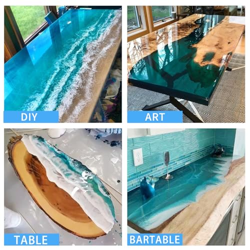 Deep Pour Epoxy Resin 4.5 Gallon 2-4" Inch Pour Depth Low Viscosity Crystal Clear & High Gloss, Bubble-Free Casting 2:1 Mix Ratio Resin Kit for Wood Kapaga