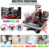 WHUBEFY Upgraded Heat Press Machine for Shirts 15 x 12 Inch T Shirt Press Machine 360-Degree Swing Digital Shirt Printing Heat Transfer Sublimation Whubefy