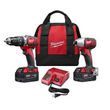 Milwaukee 2697-22 M18 18-Volt Lithium-Ion Cordless Hammer Drill/Impact Driver XC Combo Kit (2-Tool) Milwaukee