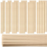 215 Pieces Balsa Wood Sticks Wooden Dowel Rods 1/8, 3/16, 1/4, 5/16, 3/8, 1/2 Inch Round Hardwood Unfinished Wooden Strips for DIY Molding Crafts Yulejo