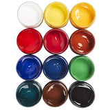 KINGART 5060-12 100ml Jars, Set of 12 Vivid Colors Acrylic Paint, Assorted 12 Piece KINGART