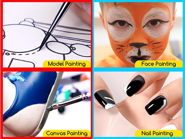 MEEDEN Miniature Paint Brush Set,15 Tiny Professional Fine Tip Detail Paint Brushes, Detailing Paintbrushes for Acrylic Watercolor Oil Painting- MEEDEN