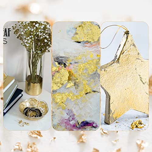 Yeeech Imitation Gold Foil Flakes for Resin Decoration Stickers for Nails Face Eyes Hair DIY Painting Crafts Makeup Body Art Yeeech