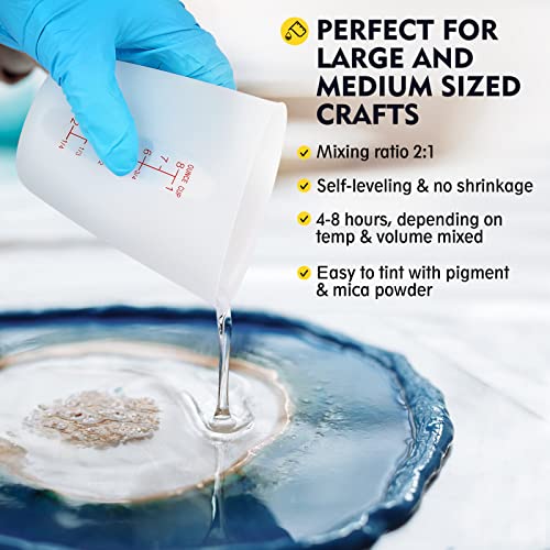 Magicfly Deep Pour Epoxy Resin 2-4 Inch, 3 Gallon Epoxy Resin Kit with Pump, Art Casting Resin for River Table Tops, Bar Top, Wood, 2:1 Crystal Clear