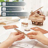 ROBOTIME AMK81 Magic Piano 3D Wooden Puzzle - Elegant Mechanical Music Box Kit for Adults ROBOTIME