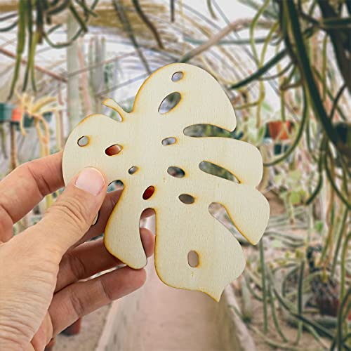 Summer-Ray 20 Wooden Monstera Leaves Laser Cutout DIY Craft Party Decoration Art Embellishment Room Decoration Summer-Ray.com