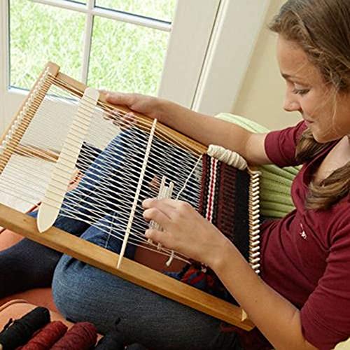 UYISMML DIY Wooden Weaving Loom Kit, Wooden Multi-Craft Weaving Loom Large Frame, DIY Suit Wooden Multifunctional Handcraft Weaving Looms, The Best UYISMML