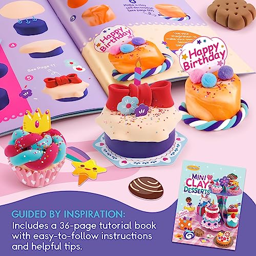 Drama Planet Craft Kits for Kids, Make Your Own Mini Desserts with Air Dry Clay, Create & Display Clay Creations, Art Activities, Great Gifts for Drama Planet