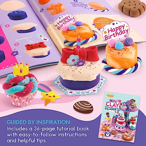 Drama Planet Craft Kits for Kids, Make Your Own Mini Desserts with Air Dry Clay, Create & Display Clay Creations, Art Activities, Great Gifts for - WoodArtSupply