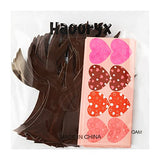 Haooryx 24 Pack Tree of Hearts Valentine Craft Kit Make Your Own Valentine Tree Hanging Ornaments DIY Valentine's Day Craft Kit Kids Classroom Haooryx