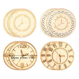 Wood Cutouts, 16PCS Wood Rounds for Crafts Round Wooden Ornaments, Wood Cutouts Round Clock Shaped Unfinished Chips Wooden Crafts for Decoration HERCHR