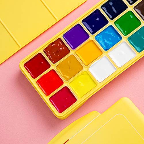 HIMI Gouache Paints Set, 18 Colors, 30g, jelly gouache paint set, Non Toxic Paint for Canvas and Paper, Art Supplies for Professionals, and More HIMI