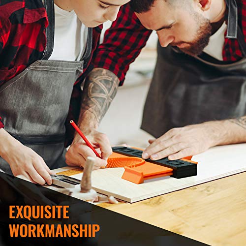 Contour Gauge Duplicator with Lock, 2 Pack Widen Shape Contour Duplication Gauge Profile Tool (5" & 10"), Precisely Copy Irregular Shape Instant EFFECTEER