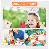 Holibanna 10pcs Handmade Rabbit Material Farmhouse Easter Egg Table Signs Unfinished Bunny Decor Easter Table Decor Tray Decor Unfinished Bunny Table Holibanna