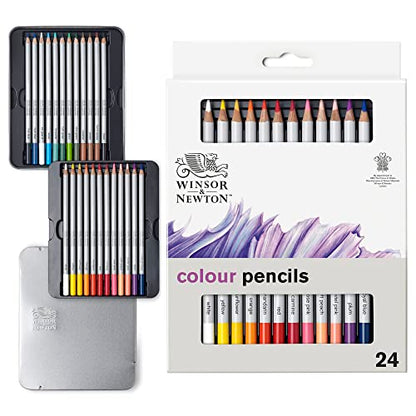 Winsor & Newton Studio Collection Artist Pencils, Color Pencils, Set of 24 - WoodArtSupply