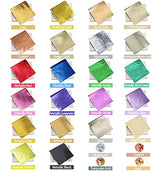 FUNSHOWCASE Imitation Gold Foil Leaf Paper Flakes Metallic Gilding for Epoxy Resin Casting, Nails Art, Crafts, Painting, Jewelry Making 22 Colors FUNSHOWCASE