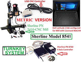 Sherline 8541 Windows 12" Metric Mill CNC System. + USB Controller + Dell Latitude Laptop Computerized Sherline CNC control (Windows OS)