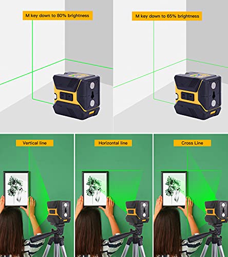 RONGPRO Self Leveling Laser Level, 50ft/15m Cross Line Laser level Laser Line leveler Beam Tool for Construction Picture Hanging Wall Writing
