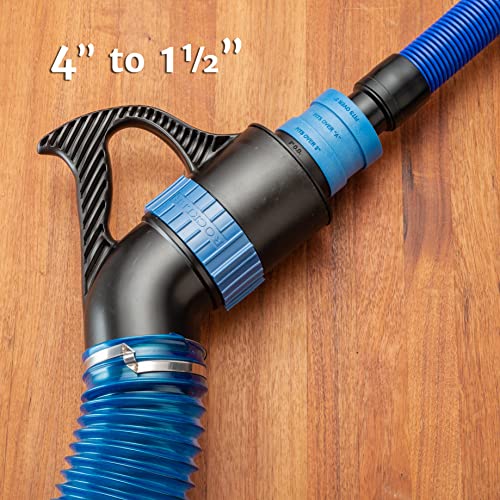 Dust Right Stacking Dust Port Adapter Set (3-Piece) – Interchangeable Vacuum Adapter for Dust Collection Hose & Tools – Glass Reinforced ROCKLER