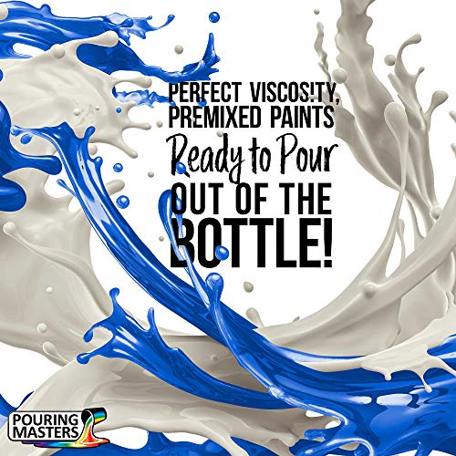 U.S. Art Supply Pouring Masters 8-Color Ready to Pour Acrylic Pouring Paint Set - Premium Pre-Mixed High Flow 8-Ounce Bottles - for Canvas, Wood, U.S. Art Supply