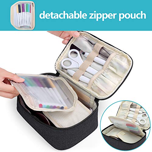 LUXJA Carrying Case Compatible with Cricut EasyPress Mini, Bag Compatible with Cricut Mini Heat Press (Patent Design), Black - WoodArtSupply