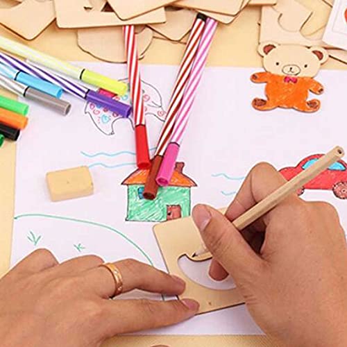 HAKZEON 100 Pieces 4 x 6 Inches Wood Rectangle, 0.1 inch Thick Unfinished Wood Pieces Blank Wooden Tiles with Rounded Corners for DIY Painting, Art HAKZEON