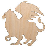 Regal Griffin Fantasy Silhouette Unfinished Wood Shape Piece Cutout for DIY Craft Projects - 1/8 Inch Thick - 6.25 Inch Size Sniggle Sloth