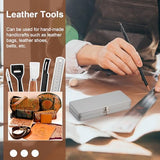 TLKKUE Leather Skiver Carving Knife Metal Sharp Skiving Beveler Tools Safety Beveler Leather Cutting Tool for Bag Wristband Belt Leather DIY Craft TLKKUE