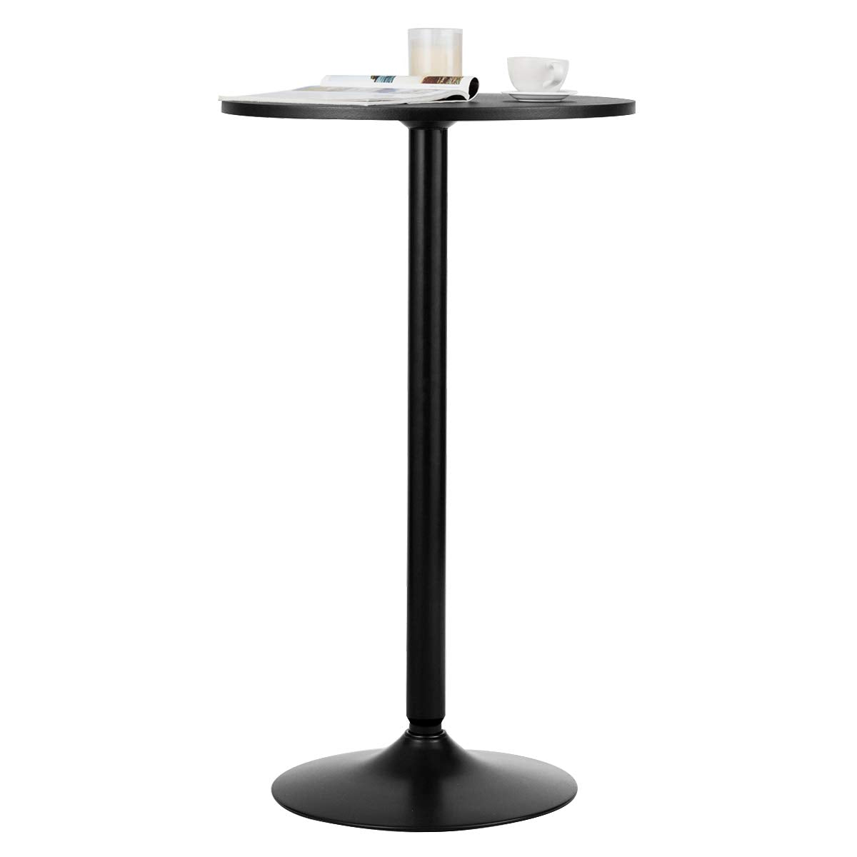 Giantex Modern 24-Inch Round Pub Table - 40-Inch Height Cocktail Table for Home & Restaurant Giantex