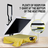 ColorSub Heat Press Machine for T-Shirt 15x15, Digital Industrial Quality Heat Press Machine Clamshell Transfer Sublimation Print Press Machine White ColorSub