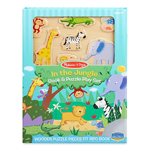 Melissa & Doug Book & Puzzle Play Set: in The Jungle - WoodArtSupply