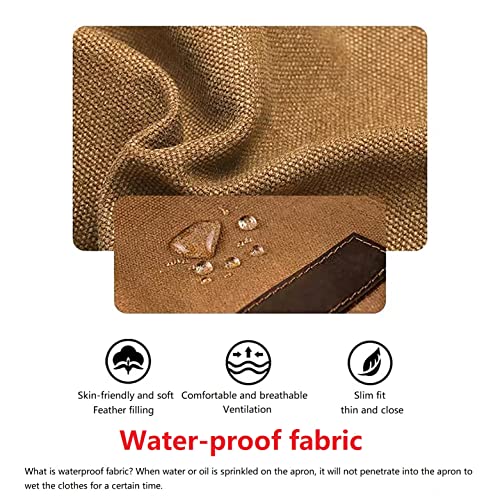 EinNana Woodworking Aprons.16 oz Durable Waxed Canvas Work Apron with Pockets. Canvas Tool Apron Adjustable Strap(Size:S-XXL).for Men/Women Suitable EinNana