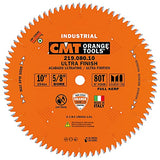 CMT 219.080.10 Industrial Sliding Compound Miter & Radial Saw Blade, 10-Inch x 80 Teeth 4/30° ATB+1TCG Grind with 5/8-Inch Bore, PTFE Coating CMT