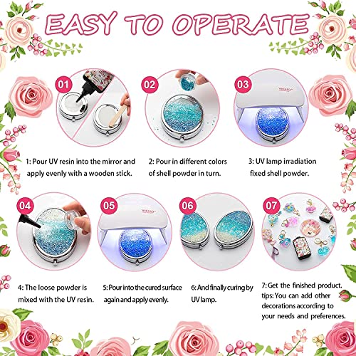 YIEHO 300g UV Resin Kit with Light-Upgraded Crystal Clear Hard UV Curing Premixed Epoxy Resin Starter Supplies for Art Craft Beginner Jewelry Making YIEHO