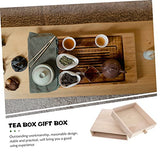 NOLITOY Box Tea Box Gift Box Tea Storage Tea Organizer Container Multi-functional Wood Tea Organizer Tea Holder Desk Topper Wood Storage Drawers Wood NOLITOY