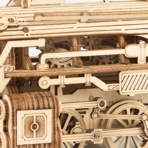 ROKR 3D Wooden Puzzle Mechanical Car Model Kit - DIY Self-Build Vehicle for All Ages, Perfect Gift for Birthdays and Holidays ROKR